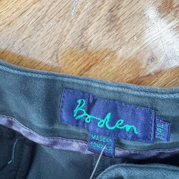Boden Pants Womens Blue Green Velvet Chino 100% Cotton Straight Leg - 14L - Picture 3 of 7